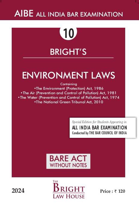 Environment Laws (English) Bare Act (Without Notes) For All India Bar Examination